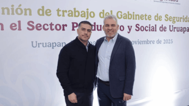 Harfuch y Ramírez Bedolla refuerzan estrategia de seguridad en Uruapan