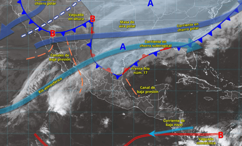 Lluvias y vientos fuertes afectan varias regiones de México