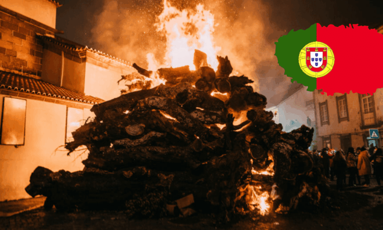 Portugal bajo la luz del fuego hogueras gigantes y la magia de Óbidos en Navidad (Foto Joao Martins)