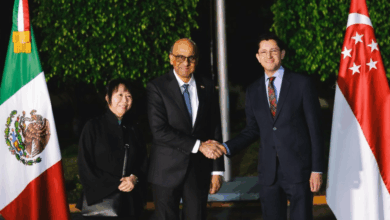 Presidente de Singapur llega a México para reunión con Claudia Sheinbaum