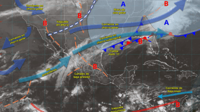 Pronostico del tiempo, bajas temperaturas y lluvias fuertes impactan al país por el Frente Frío 17