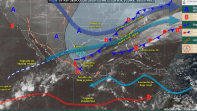 Este día, el frente frío núm. 19 se desplazará sobre el litoral del golfo de México y ocasionará lluvias puntuales intensas en zonas de Puebla (regiones Sierra Norte y Sierra Nororiental), Veracruz (regiones Huasteca Baja, Totonaca, Nautla y Olmeca), Oaxaca (norte y este), Chiapas (norte y este) y Tabasco (oeste, sur y este); lluvias fuertes a muy fuertes en el oriente y sureste del país, incluida en la península de Yucatán; y chubascos en el noreste y centro del territorio nacional.
