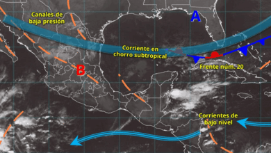 Este día, canales de baja presión en el interior del país, en interacción con el aire cálido y húmedo procedente del océano Pacífico, golfo de México y mar Caribe