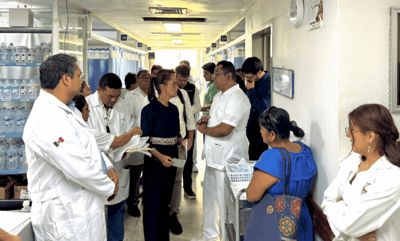 Se atiende a todos Presidenta Claudia Sheinbaum visita a lesionados por accidente del Tren Interoceánico