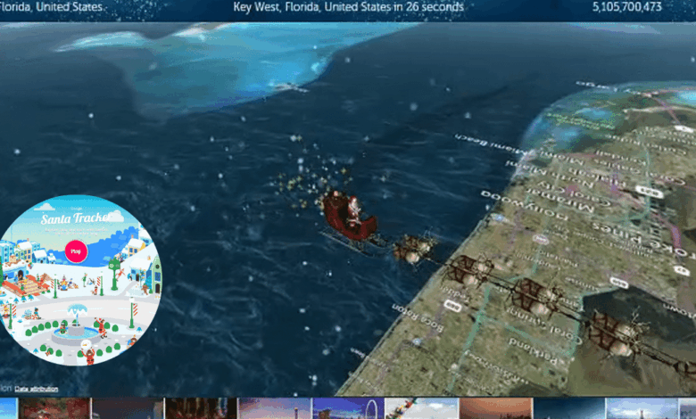 Sigue la ruta de Santa Claus en tiempo real ¿Cómo ver dónde está el trineo este 2025