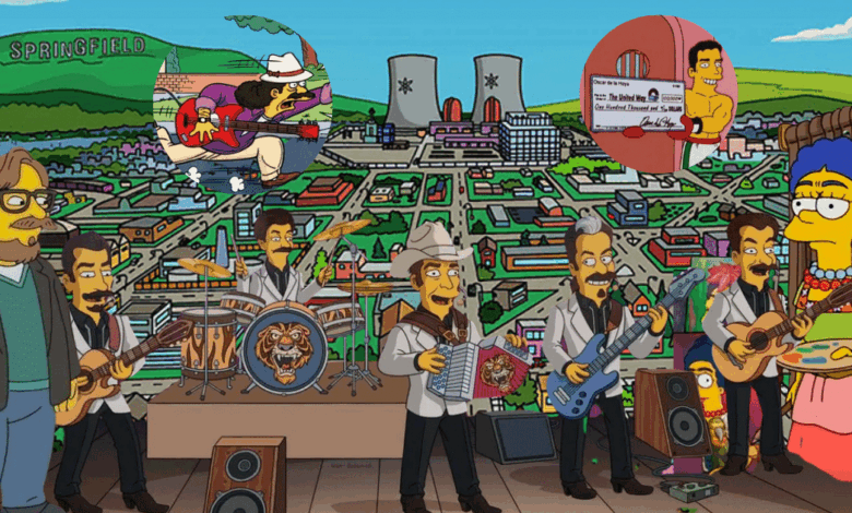 Springfield a la mexicana Los Tigres del Norte y las leyendas nacionales que han brillado en Los Simpson (Fotos Redes sociales)