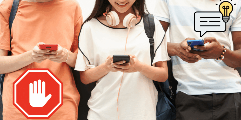 ¿Adiós al celular en clases Senado impulsa iniciativa para prohibir dispositivos móviles en primarias y secundarias (Fotos Canva)