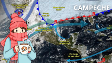 Ambiente fresco, viento y algunas lluvias por frente frío No. 30 en Campeche