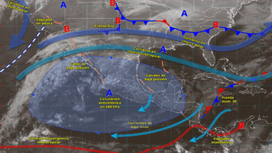 Chubascos y descenso de temperatura impactan al sur y sureste de México