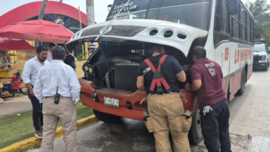 Conato de incendio en camión urbano moviliza a cuerpos de emergencia en la colonia Insurgentes
