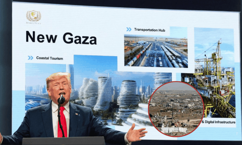 El presidente de Estados Unidos, Donald Trump, expuso en Davos su visión para la posguerra en Gaza.