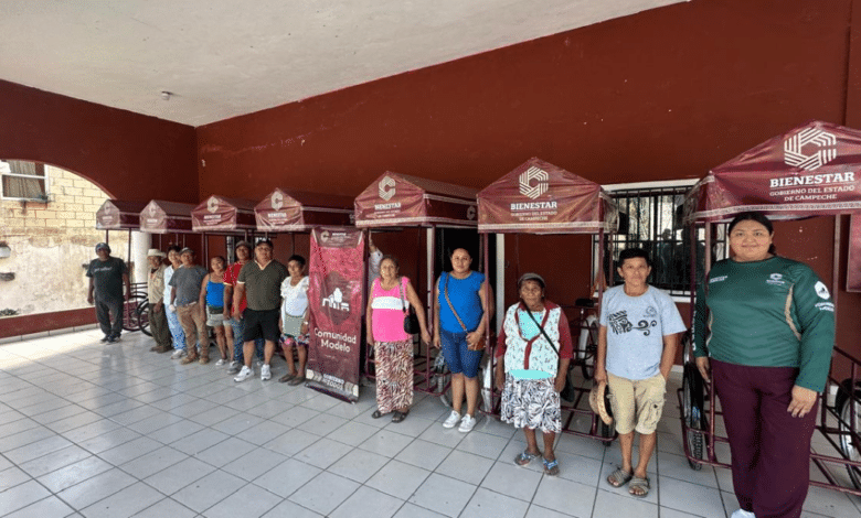 Entrega de triciclos con toldo beneficia a familias de Felipe Carrillo Puerto y Champotón