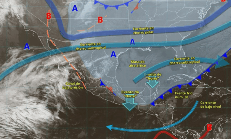 Evento de “Norte” intenso provoca lluvias fuertes, oleaje elevado y ambiente gélido en gran parte de México