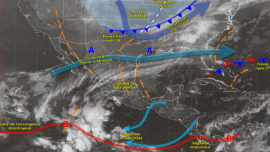 Frente frío 28 provoca lluvias fuertes en Veracruz, Tabasco, Oaxaca y Chiapas
