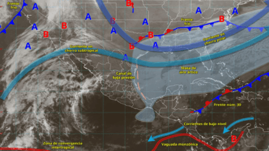 Persisten lluvias fuertes y evento de norte en el sureste del país