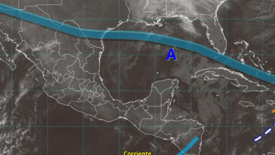 Para hoy, el ingreso de humedad del océano Pacífico propiciará lluvias y chubascos en zonas del occidente, sur y sureste del país y una circulación anticiclónica en niveles medios de la atmósfera ocasionará una disminución en la probabilidad de lluvias en el resto de la República Mexicana