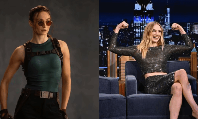 Sophie Turner como Lara Croft primer vistazo oficial