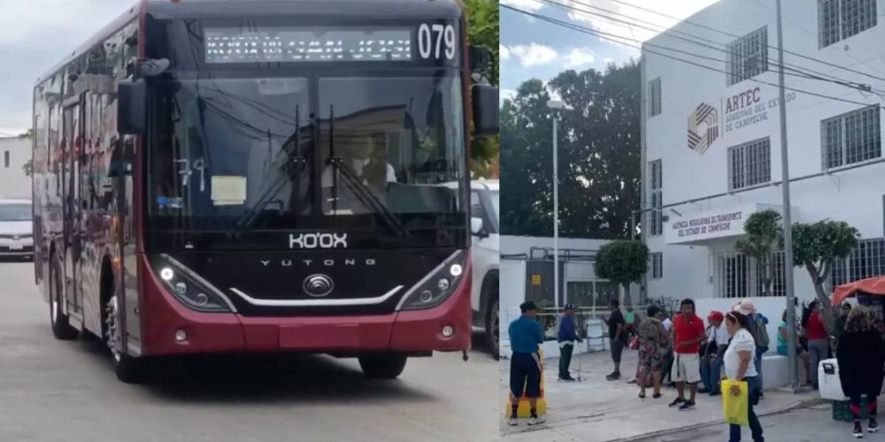 Usuarios forman filas extensas por tarjetas del transporte Ko’ox en Campeche