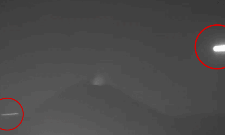 Captan extraño objeto luminoso sobre el volcán Popocatépetl