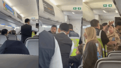 ¡Fuera, fuera! Pareja arma zafarrancho por un perro y retrasa vuelo a Cancún; Marina tuvo que bajarlos (Fotos Redes Sociales)