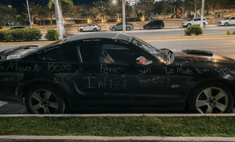 ¿TRAVESURA O FALTA DE CIVILIDAD Auto deportivo anónimo aparece rayado, salió caro la travesura