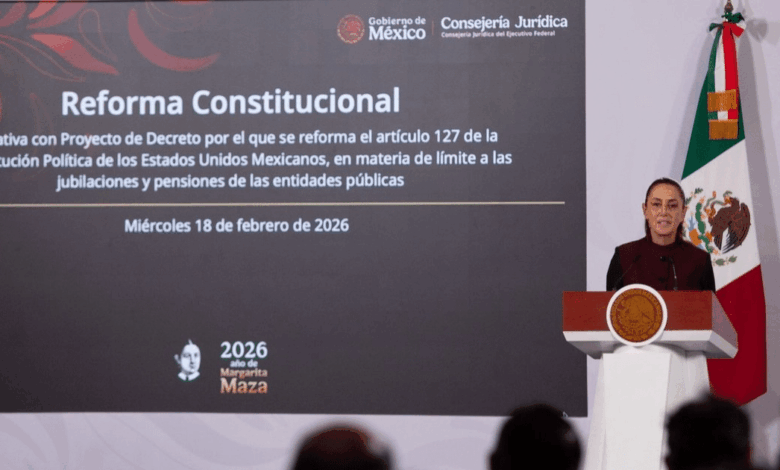 Claudia Sheinbaum impulsa reforma para eliminar pensiones millonarias de exfuncionarios