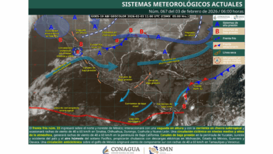 Clima hoy en México 3 de febrero de 2026 frente frío 33 provoca vientos intensos y lluvias aisladas