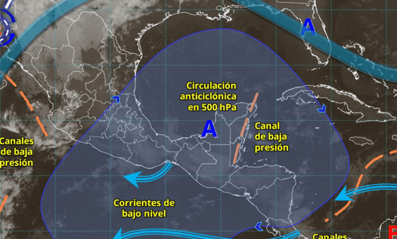 Este día, una vaguada en altura y una circulación ciclónica en niveles medios y altos de la atmósfera, se desplazarán sobre Sonora y Chihuahua, en interacción con el ingreso de humedad originado por la corriente en chorro subtropical, lo cual generará ambiente frío a muy frío.