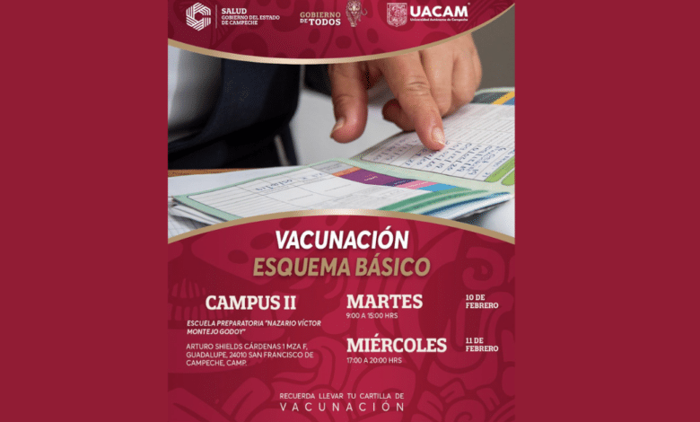 Realizan jornadas intensivas de vacunación en la UACAM