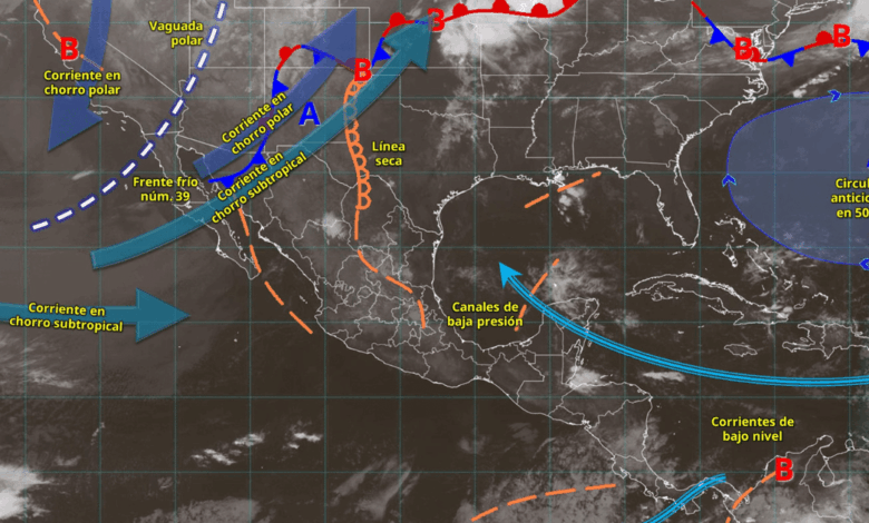 Alerta meteorológica Lluvias fuertes en Chiapas, Campeche y Quintana Roo