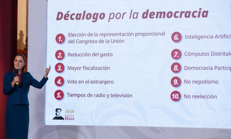 Claudia Sheinbaum enviará hoy iniciativa de reforma electoral; anticipa plan alternativo
