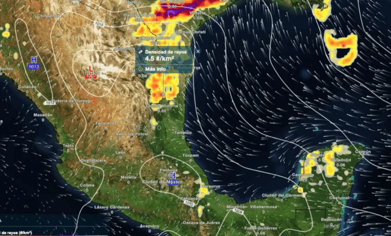 Clima extremo en México Tornados en el norte y calor de 40 °C en el sur (Foto Meteored)