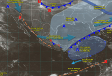 Frente frío 40 provocará lluvias intensas en la Península de Yucatán y sureste del país