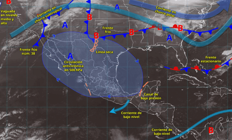 Pronóstico del tiempo Lluvias fuertes en Chiapas y onda de calor en México