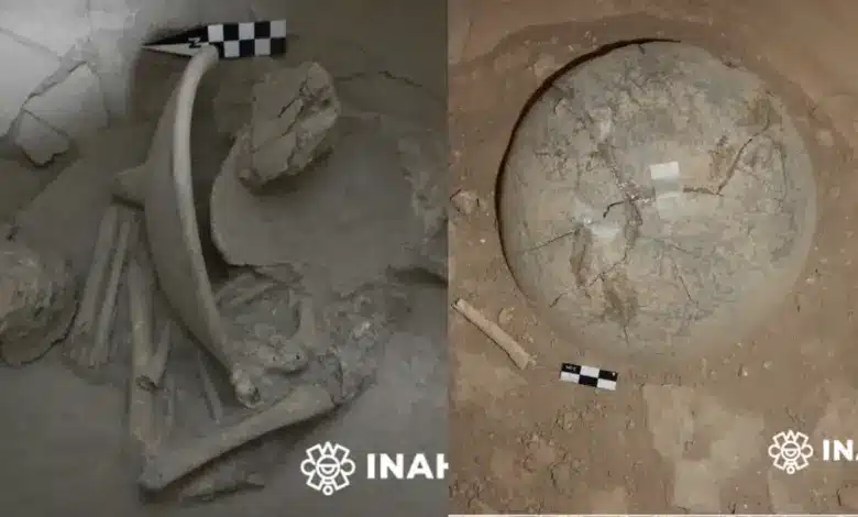 El regreso al origen: Analizan urnas funerarias mayas halladas en Campeche (Fotos INAH)