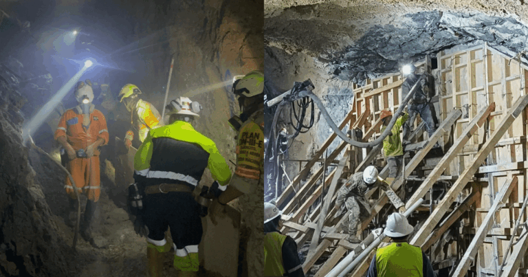 Búsqueda de último trabajador de mina Santa Fe (Foto de CNPC)