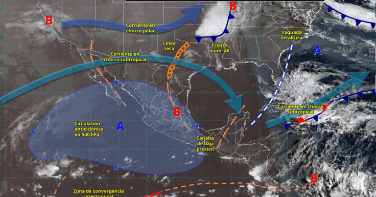 Chubascos y lluvias aisladas impactarán el sur y sureste de México; persiste onda de calor en gran parte del país