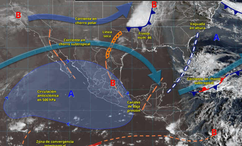 Chubascos y lluvias aisladas impactarán el sur y sureste de México; persiste onda de calor en gran parte del país