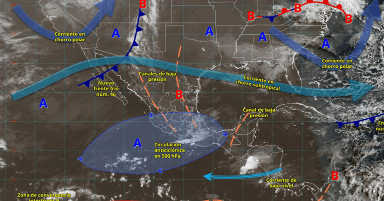 Lluvias fuertes y rachas de viento afectarán al centro, sur y sureste de México