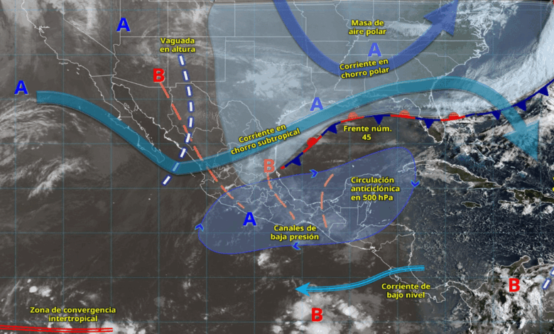 Lluvias intensas y vientos fuertes impactarán varias regiones del país este día