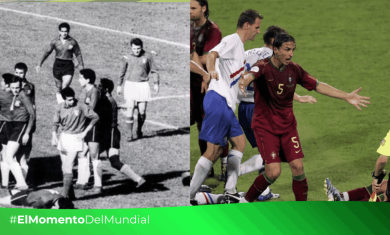 Patadas, tarjetas y caos Las batallas más violentas en la historia de los Mundiales (Fotos Redes Sociales)