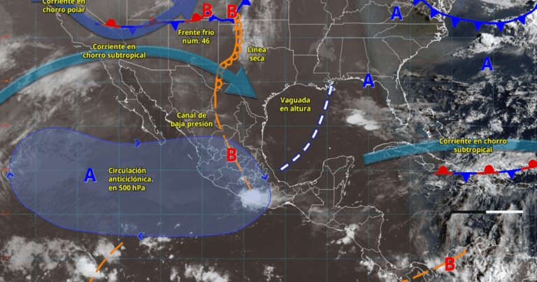 Pronostican lluvias fuertes y rachas de viento en gran parte de México