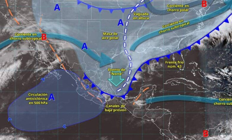 Pronóstico del clima en México lluvias, viento y calor este día