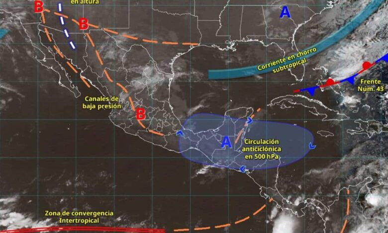 Pronóstico del clima hoy en México estados con tormentas, viento y calor intenso