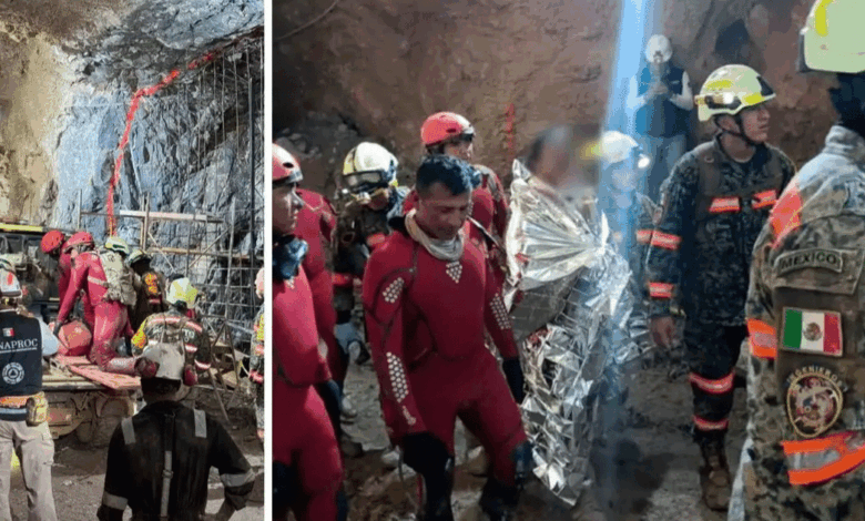 Rescatan a segundo minero tras 14 días atrapado en mina de Sinaloa; lo trasladan a Mazatlán