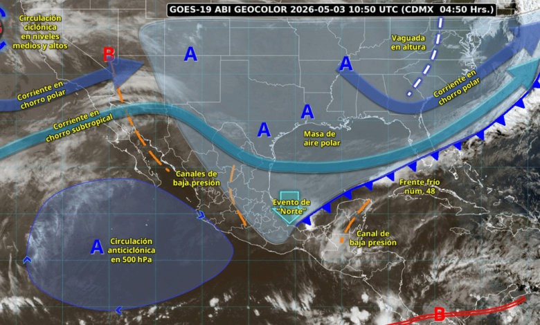 Alerta por lluvias intensas en Veracruz y el sureste