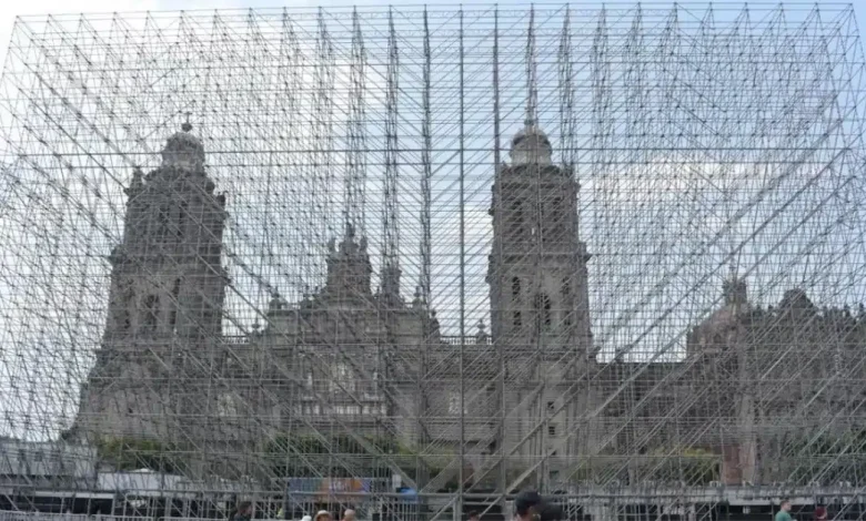 avanza montaje del fifa fan fest en el zócalo para el mundial 2026