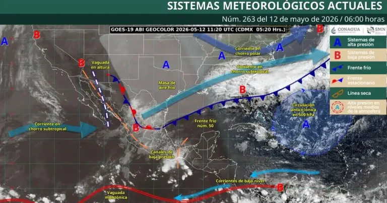 pronóstico de lluvias para hoy 12 de mayo de 2026