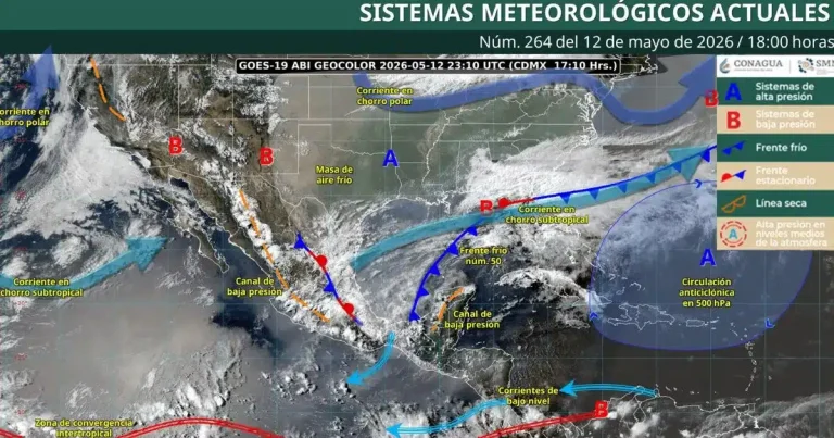 pronóstico de lluvias para mañana 13 de mayo de 2026