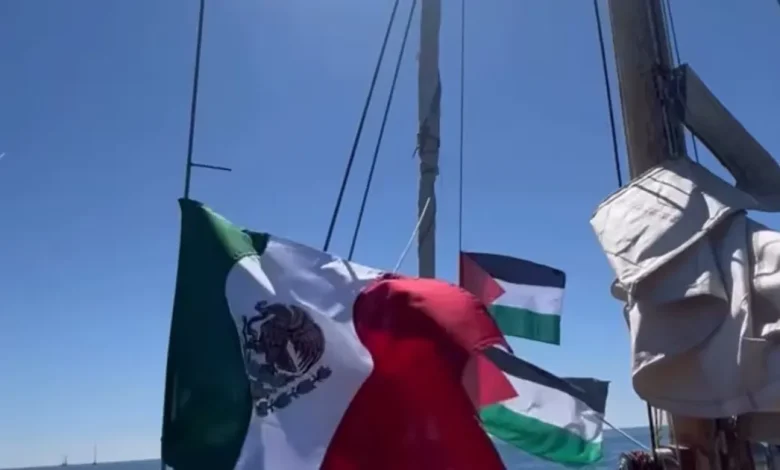 sre reporta intercepción de flotilla humanitaria rumbo a gaza